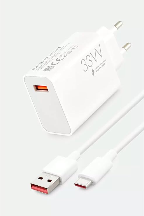 Gerçek Güç 33W Redmi Note10/11/12/13 Pro Ve Plus ile Uyumlu Turbo Şarj Saniyeli Adaptör + Kablo Şarj Set