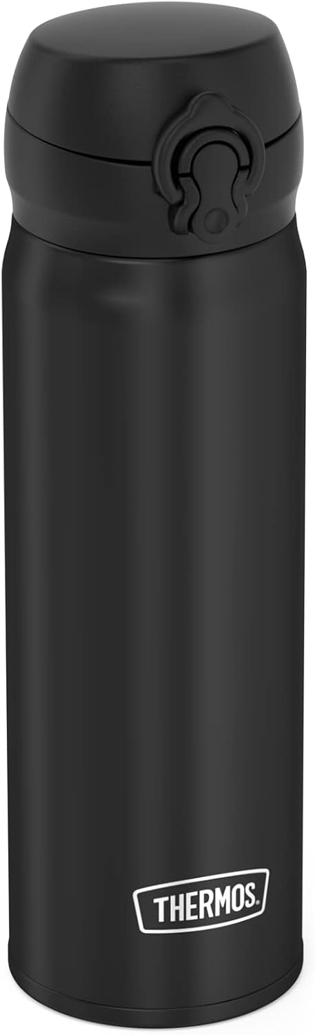 THERMOS 4035.232.050 Ultralight Thermos Flask, Black, 500 ml, Extremely Lightweight, 210 g, Drinking Bottle, Dishwasher Safe, Thermos Flask Keeps Hot for 10 Hours, Cold for 20 Hours, BPA-Free