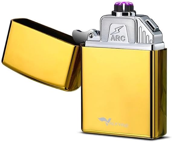 Valkyrie USB Şarjlı Elektronik Çakmak | 4 Elektrotlu X Tip Mor Arc | Rüzgar Geçirmez, Alevsiz