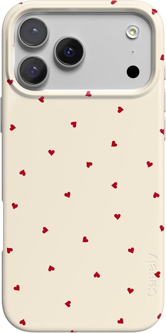 Casely iPhone 18 Pro Max ケース | Be Mine | Tiny Hearts | MagSafe対応 | クラシック 極薄 デザイン