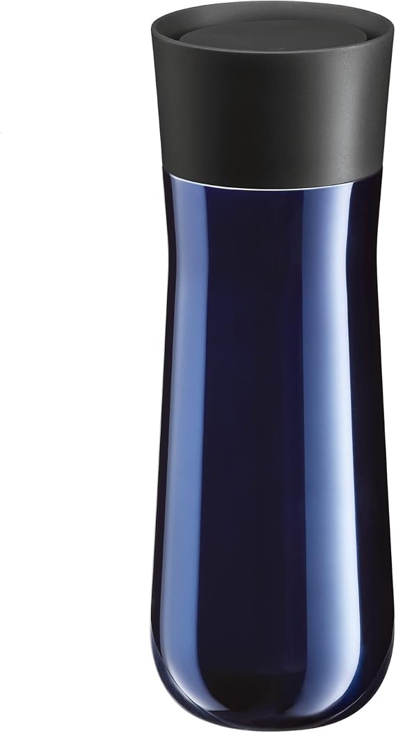 WMF Impulse Termos Bardak, 350 ml, Otomatik Kapaklı, 360° İçim Özellikli, İçecekleri 8 Saat Sıcak ve 12 Saat Soğuk Tutar, Mavi