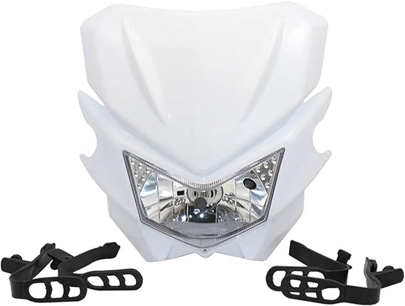 Headlight Protector Guard Cove For Kawasaki For Klx250 For KLX 150 450 Motorcycle Motocross Headlight Plate Headlamp Dirt Bike Headlights Accessories(WHITE)