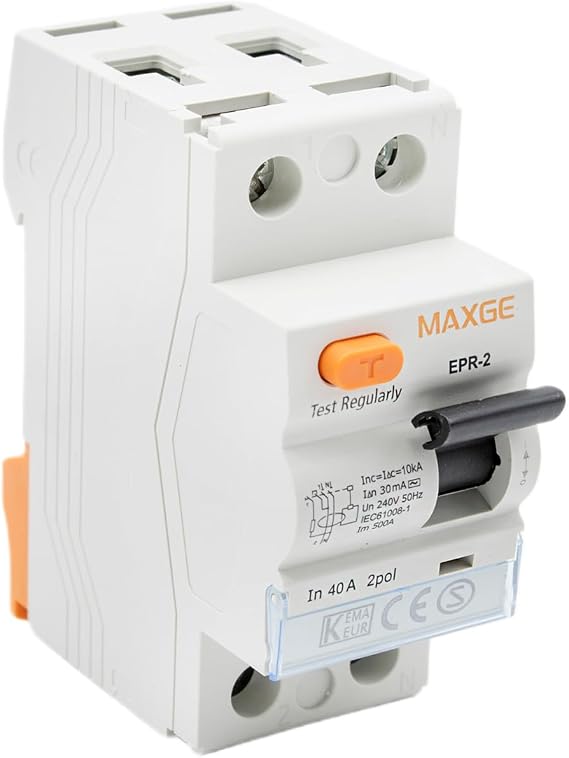 CABLEPELADO - Superimmunized Differential Switch | Self-resettable Differential | Residential 2P 40A | AC Class Switch | Magnetothermal | Protection and Leak Device | White