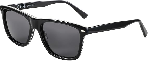 ZENOTTIC Polarized Sunglasses Men Square: Trendy Retro Sun Glasses UV400 Protection - Rectangle Shades Classic Frame