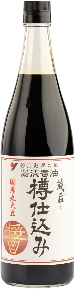 Maru Shin HonkeYuasa Soy Sauce Co., Ltd. Kurasho Taru Shikumi 720ml | Honjozo Domestic Soybean Concentrated Soy Sauce | Premium Sashimi Soy Sauce | Birthplace of Soy Sauce | Wood Bucket Fermentation