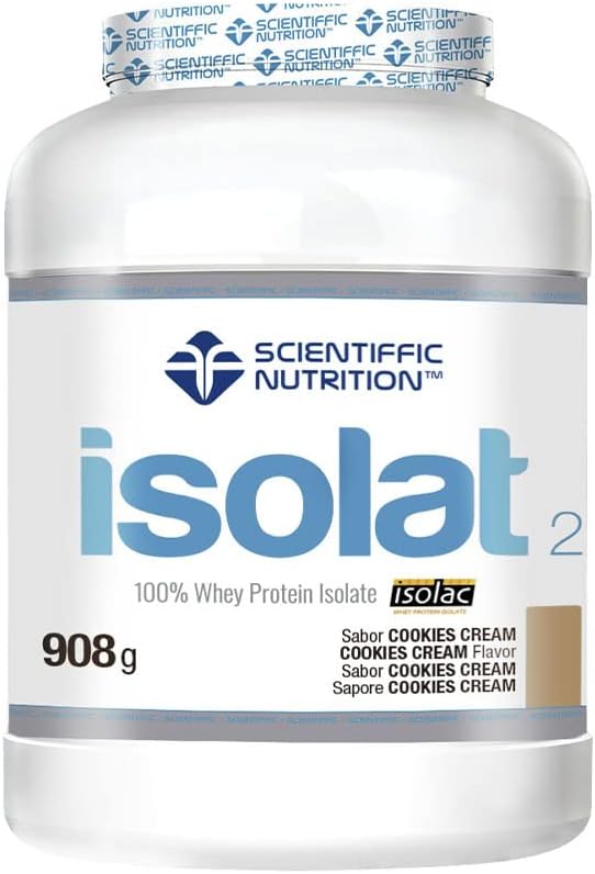 Scientiffic Nutrition - Isolat 2.0, Whey Protein, ISO Isolate Protein Supplement with Lactase, Whey Protein Powder - 908g, Cookies.