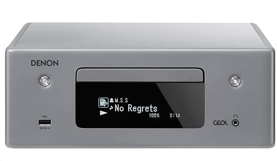 Denon CEOL-N10 Audio Receiver with CD Player, HiFi Amplifier for TV Sound, Bluetooth, 2x Optical Input, Google Assistant/Siri/Alexa Compatible, Music Streaming, HEOS Multiroom - Color