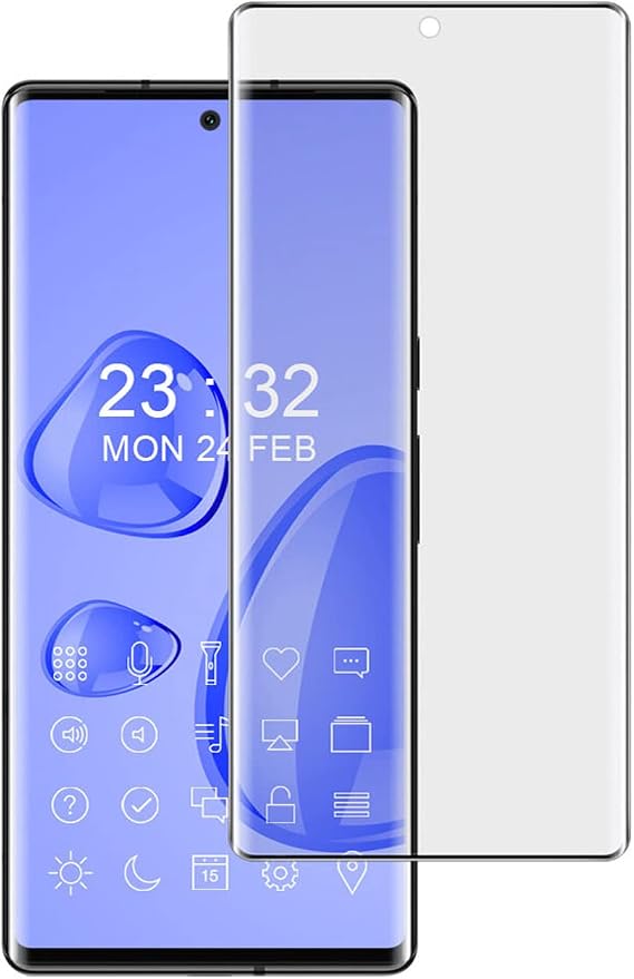 Microcase Google Pixel 7 Pro 3D Curved Tam Kaplayan Kavisli Tempered Cam - Siyah AL3282