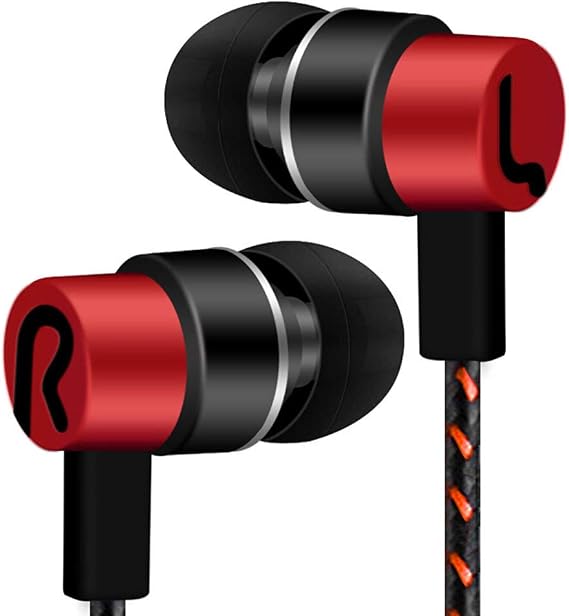 New Wired Headset Universal 3.5mm In-Ear Stereo Earbuds Earphone Headphones Noise Cancelling For Cell Phone PC Laptop