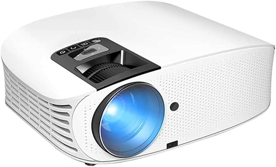 LED HD Portable Projector, Video Projector Home Theatre Support 1080P HDMI VGA AV USB HD 3D Cinema Machine,White