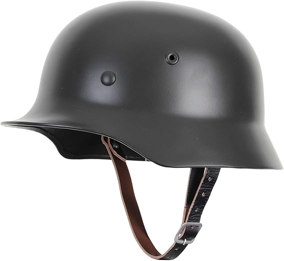 Epic Militaria Reproduction WW2 German Army M40 STEEL HELMET with Leather Liner & Chin Strap
