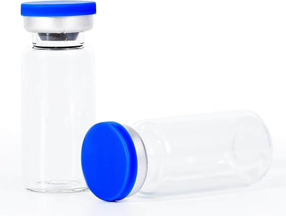 10ml Glass Vials Sterile Empty Bottle with Caps and Rubber,Laboratory sealed Liquid Sample Storage Vial(10pcs)