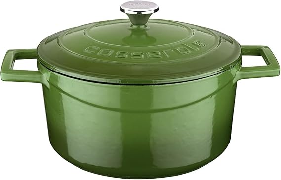 Lava Metal Casting Round Cookware, 20cm, Green