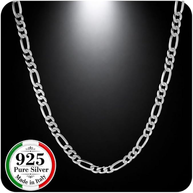 QUADRI - 925 Silver Chain Men's Necklaces - Necklace for Men - 41 to 66 cm