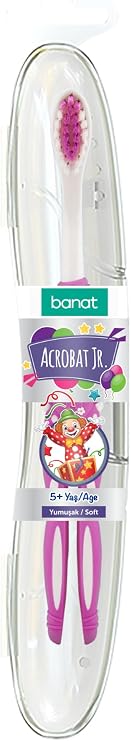 Banat Acrobat Junior Çocuk Diş Fırçası, Soft, 5+ Yaş, Pembe