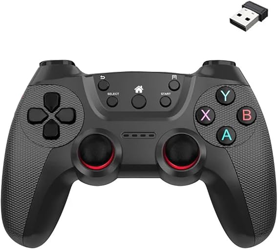 Coverzone 2.4G Kablosuz Oyun Kolu PC Uyumlu Pilli Joystick Wireless GamePad Hassas Trigger Kaymaz Tasarım G2.4G (Siyah)