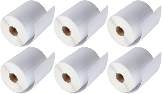 Direct 4"x6" Thermal Labels 6 Rolls 1500 Labels White Printer Thermal