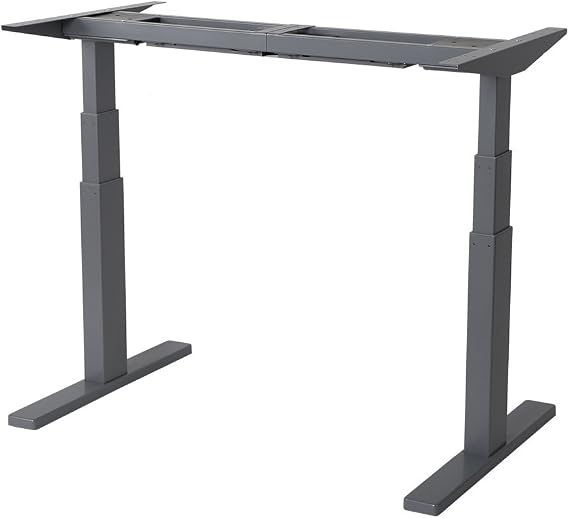 FLEXISPOT E3S-DE Height Adjustable Electric Standing Desk Frame Only Heavy Duty Steel Stand Up Desk with Automatic Memory Smart Keypad, Input voltage 230V for Germany,France,Spain etc.