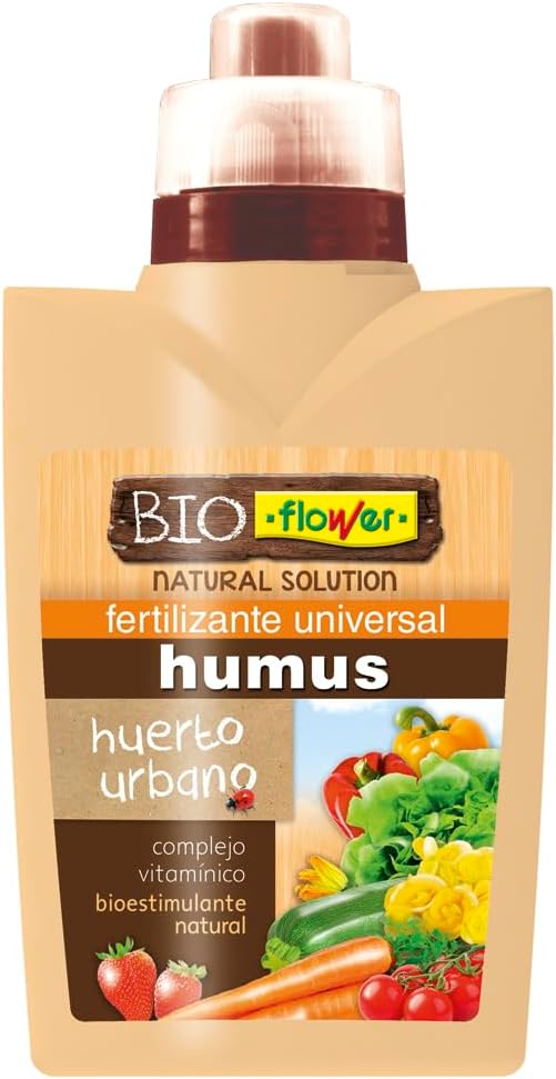 Flower - Universal Fertilizer Humus Urban Garden 500ml | Liquid Organic Amendment | Stimulates Plant Development | Increases Nutrient Retention, Does Not Apply Color, 10x6x19cm, Liquid Fertilizer