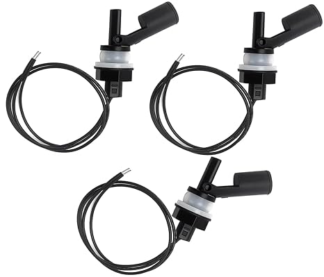 3 PCS 10W Water Liquid Level Sensor, Horizontal Float Switch, PP Side-Mounted Water Level Sensor Controller for Fish Tank Pool