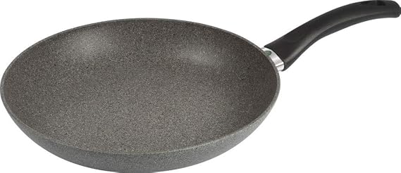 BALLARINI 75001-856-0 Frying Pan with Non-Stick Coating, Suitable for Induction, with Temperature Control, 28 cm, Aluminium, Ferrara Granitium, Grey