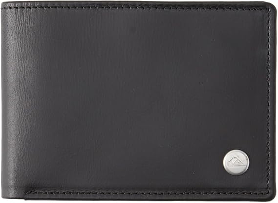 QuiksilverMac - Triple Leaf Leather Wallet - Men - Black.