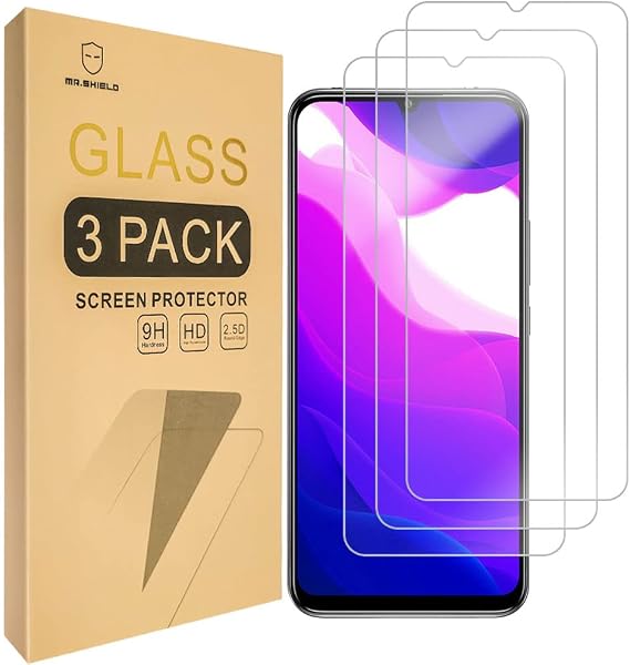 Mr.Shield 3Pack Tempered Glass Screen Protector for Xiaomi (Mi 10 Lite) 5G
