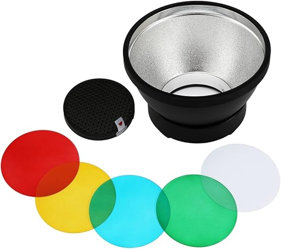Creative Lighting Control Set ADR14 Standard Reflector with 5 Colors and Grids for Studio Outdoor Shooting