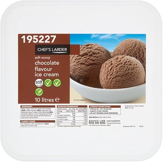 Chef's Larder Chocolate Flavour Ice Cream 10 Litres | Case of 2