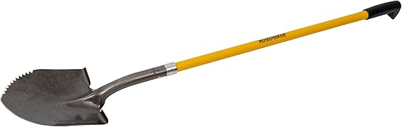 Roughneck ROU68044 Long Handled Serrated Edge Shovel,Yellow & Black,1460mm/57½"