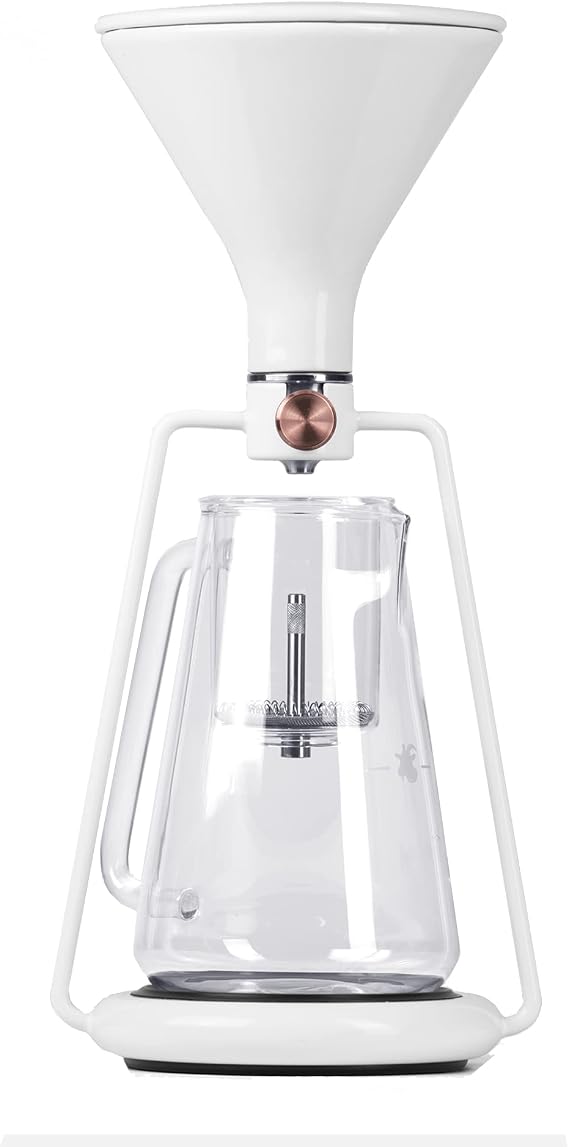 Goat Story Gina Basic White Smart Coffee Dripper, Ceramic Funnel, Coffee Drip Equipment, Pour Over, French Press, Cold Brew