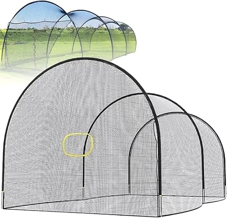 Portable Batting Cage Net for Baseball & Softball Training, Durable Hitting and Pitching Practice Net with Carry Bag, Ideal for Backyard and Field Use