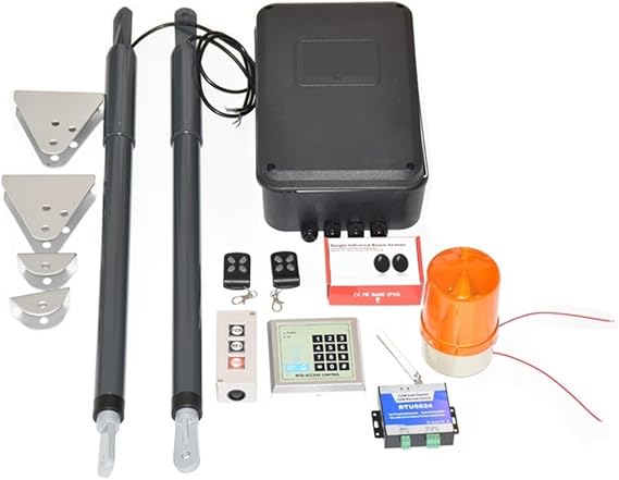 Electric Gate Opener Kit, 200kg Swing Door Opening System Electric Door Motor with Parts for Swing Door Linear Actuator(Kit1)