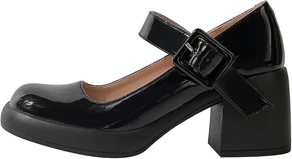 Women'S Mary Janes,Chunky Platform Mary Janes Shoes,Platform High Heels,Casual Platforms Shoes,Buckle Strap,Breathable,For School,Women Dressy And Work,Outdoor Occasions