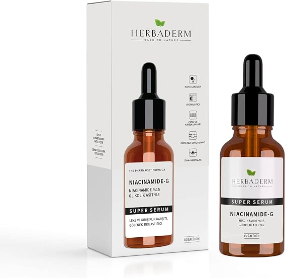 Herbaderm Süperserum Niacinamide%15 Glikolik Asit%5 (30 ml)