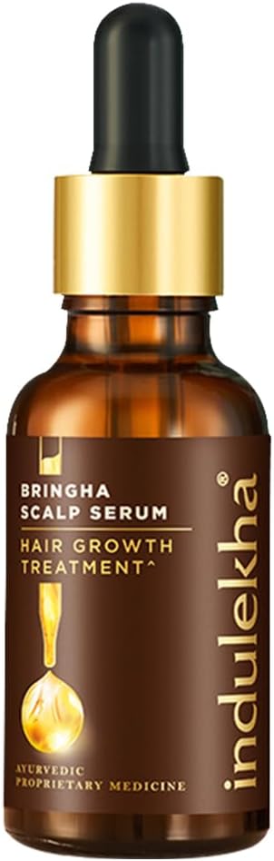 Indulekha Bringha Hair Growth Treatment Scalp Serum,30ml |Ayurvedic Hair Growth Serum