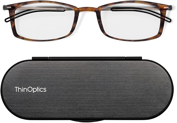 FOR YOUR EYES ONLY Thin Optics Brooklyn Tortoise -Strength +1.00
