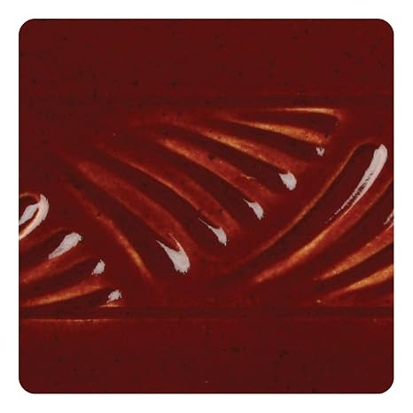 Amaco 1371060 Potters Choice Lead-Free Glaze, PC-59, 1 pint Jar, Deep Firebrick