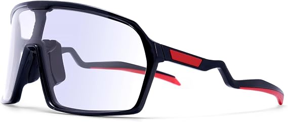 Photochromic Cycling Glasses for Men Women UV400 Protection Sports Clear Sunglasses, Running Driving Hiking Ski with 32g Lightweight TR90 Frame