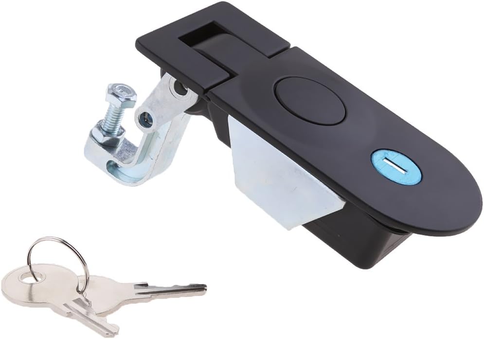 Sharplace Compression LatchLever Lock for Horsebox, Trailers, Locker Doors, Heavy Duty Cabinet Locks, Coated Zinc Alloy Tack Locker, Security Door Locker, Black