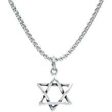 Minimal Pentagram Örme Zincir Kolye - Gümüş Kaplama - Erkek Kadın Kolye - No:1346