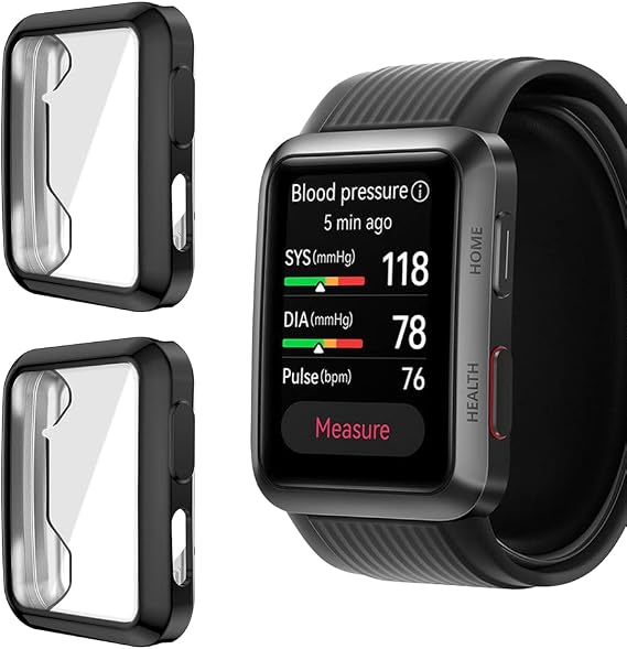 TPU Case [2 Pack] for Huawei Watch D (Black+Black)