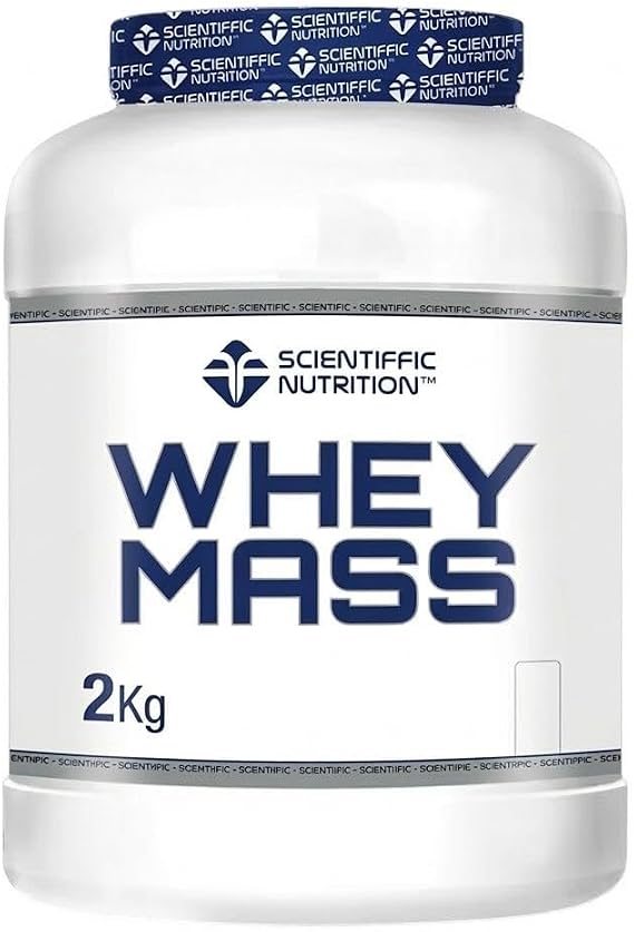 Scientiffic Nutrition - Whey Mass, Proteins and Carbohydrates 50/50, Increases Muscle Volume, with Creatine, Digestive Enzymes and Glutamine - 2 kg, Vanilla.