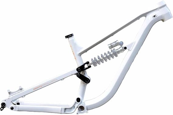 Full Suspension Mountain Bike Frame 27.5/29er 15/16.5/18inch Aluminium Alloy Disc Brake Frame DH/AM/Enduro Soft Tail Bike Frame 12 * 148mm Thru-Axle Boost(White,27.5 * 18in)