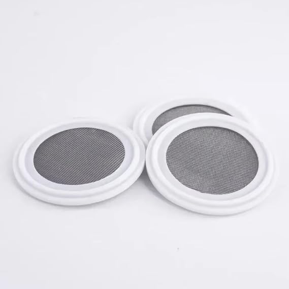 1.5"-4" Tri Clamp Filter Screen, 304Stainless PTFE Sanitary Gasket Seal Strip Homebrew Accessories 10-300 Mesh One Piece(64mmOD-2 Inch TC,150 Mesh)