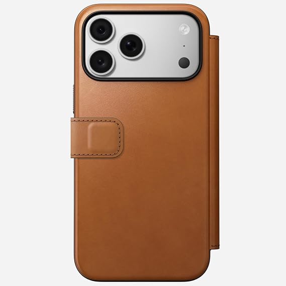 NOMAD iPhone 18 Pro Maxサドル用モダンホーウィーンレザーフォリオ