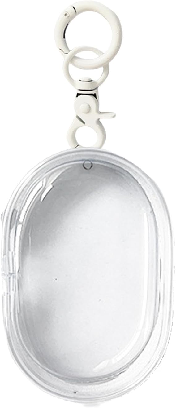 Clear Pouch Keychain, Clear Figure Display Bag with Keychain | Multipurpose Doll Carrying Bag Doll Storage Bag - Waterproof Doll Display Bag Figure Doll Storage Bag Lipstick Card Key, white