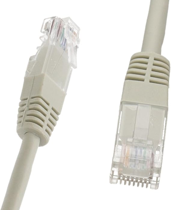 kenable Network Ethernet Cable Cat5e CCA UTP Patch Lead RJ45 26AWG LAN Internet Connection Grey 2m