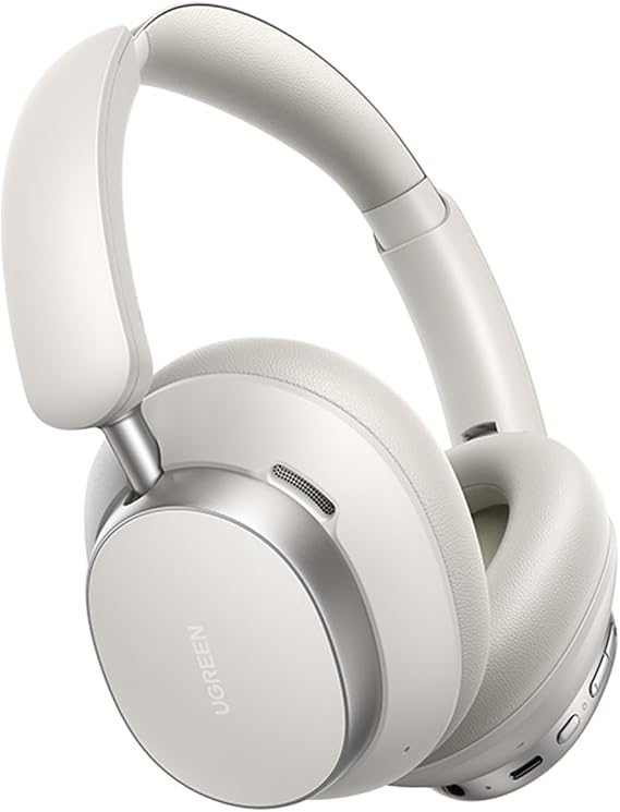 UGREEN HiTune Max6 Studio Pro Hibrit Aktif Gürültü Engelleyici Kablosuz Kulak Üstü Kulaklık, 100 Saat Çalma Süresi, Beyaz, 55614