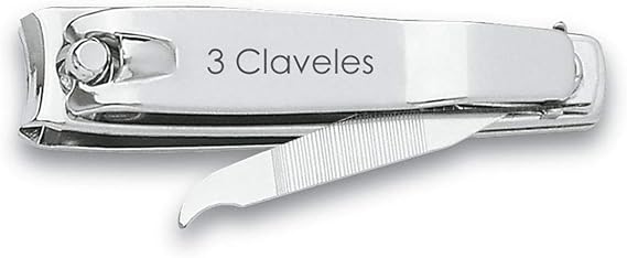 3 Claveles Nail Clippers with File, 6 cm